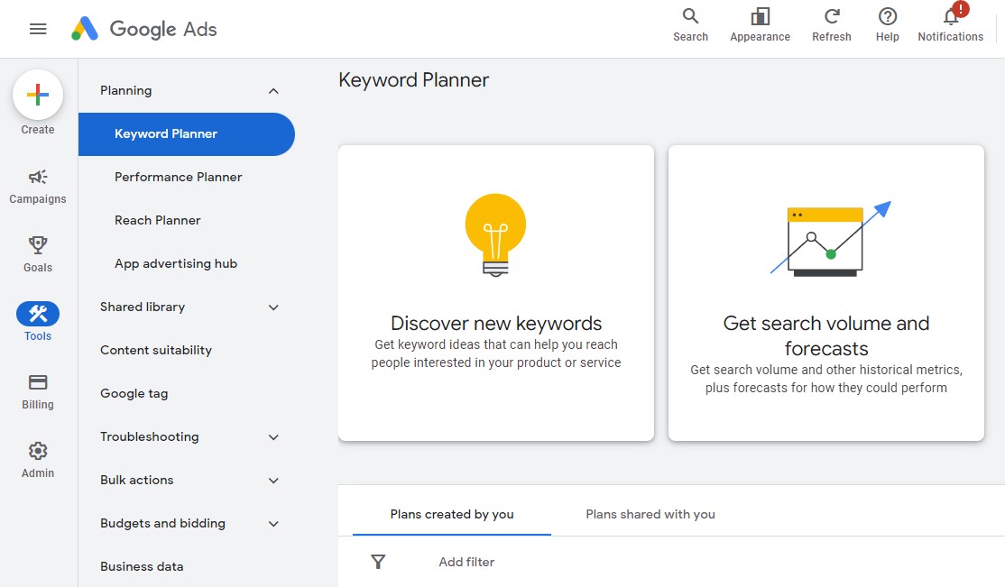 Google Keyword Planner is one of the best free keyword research tools available for Google Ads Search Engine Marketing (SEM).