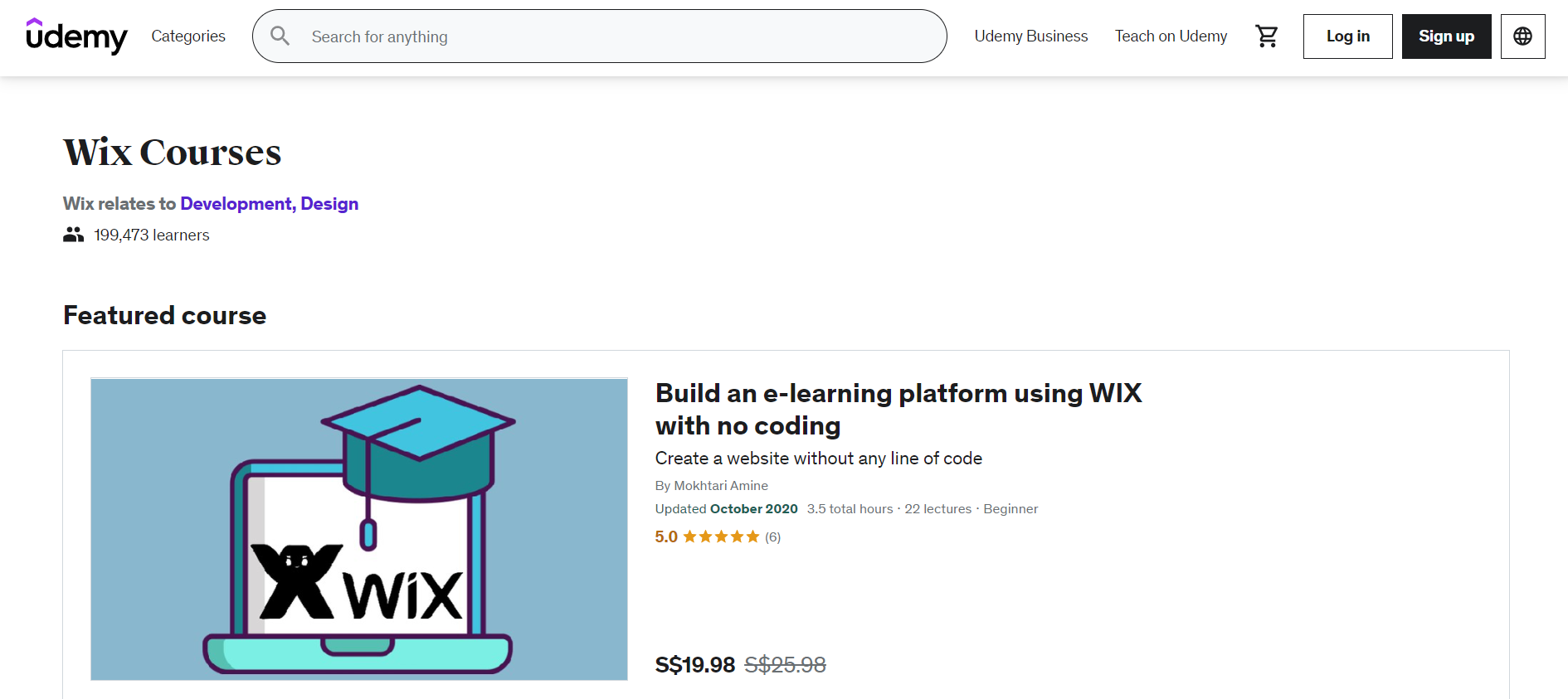 Udemy wix courses web design learning resources