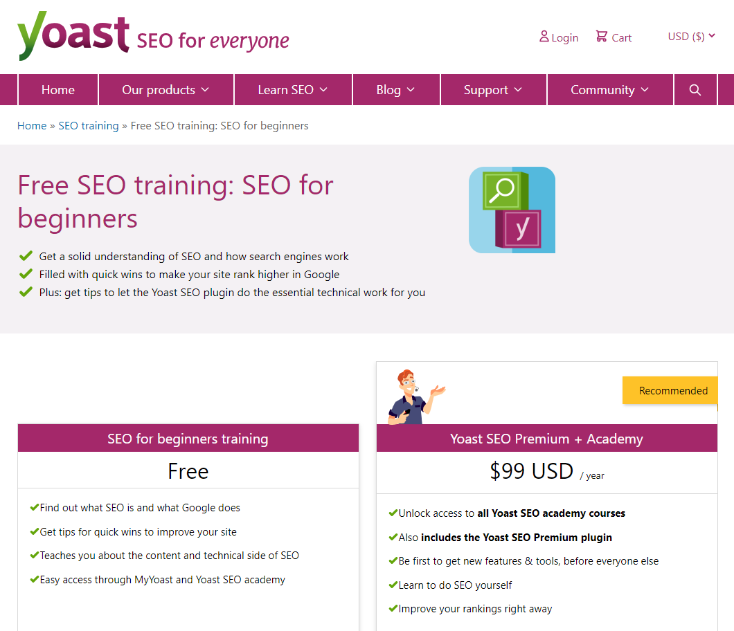 Yoast SEO certification course for beginners