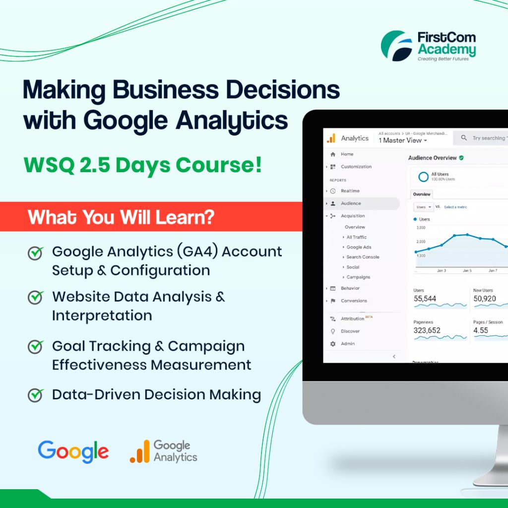 Google Analytics GA4 Course Certification by FirstCom Academy Singapore