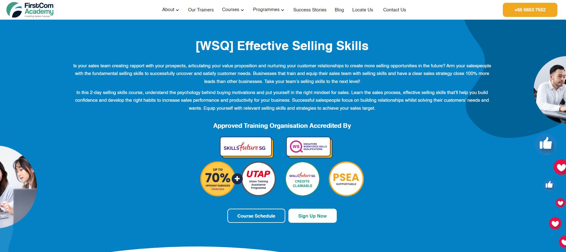 Retail training course FirstCom Academy: Effective Selling Skills