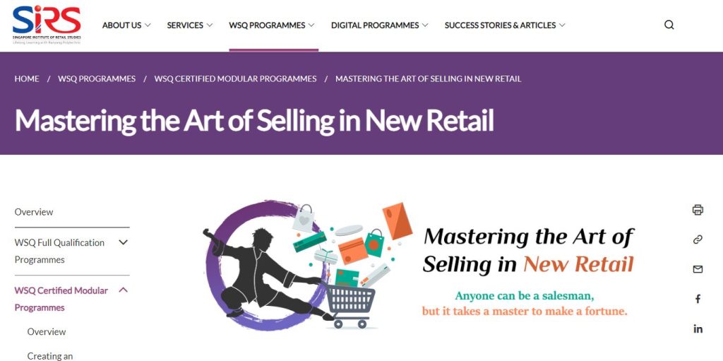Retail training course SIRS: Mastering the Art of Selling in New Retail