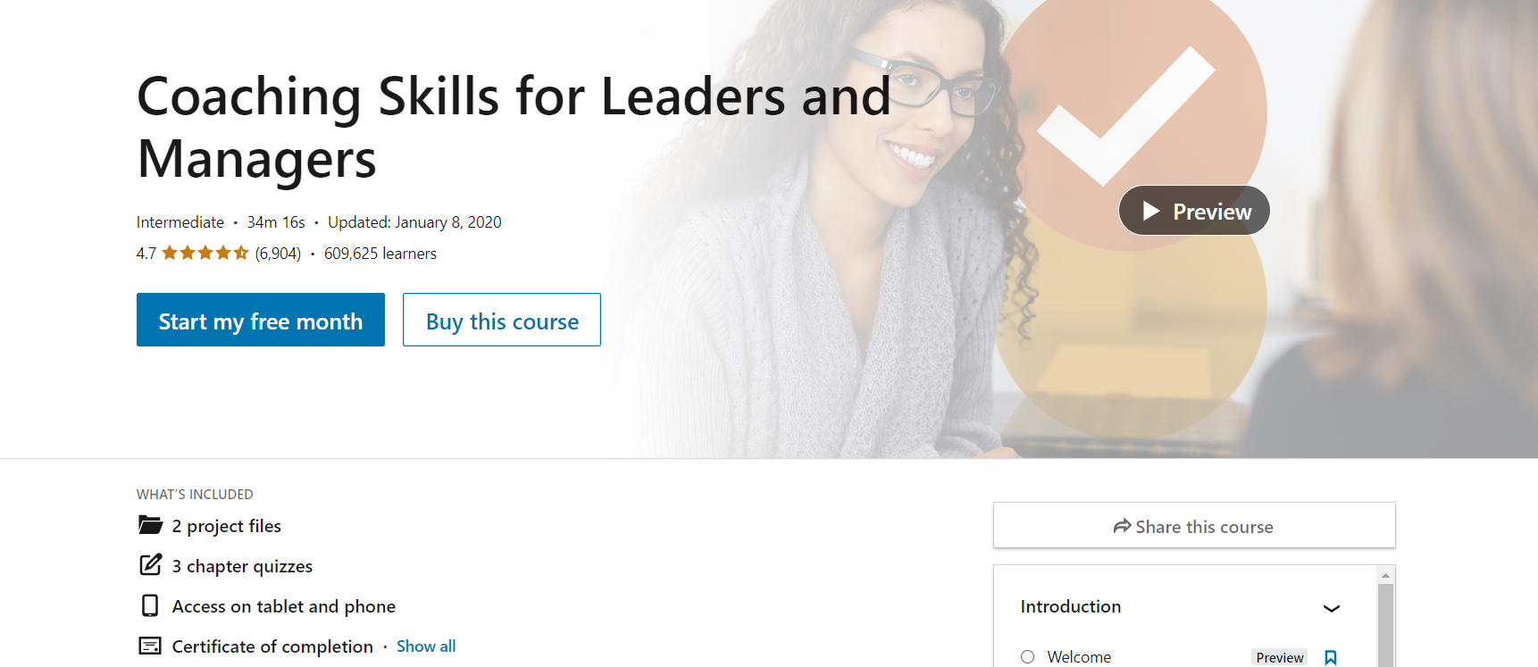 LinkedIn Learning: Coaching Skills for Leaders and Managers course