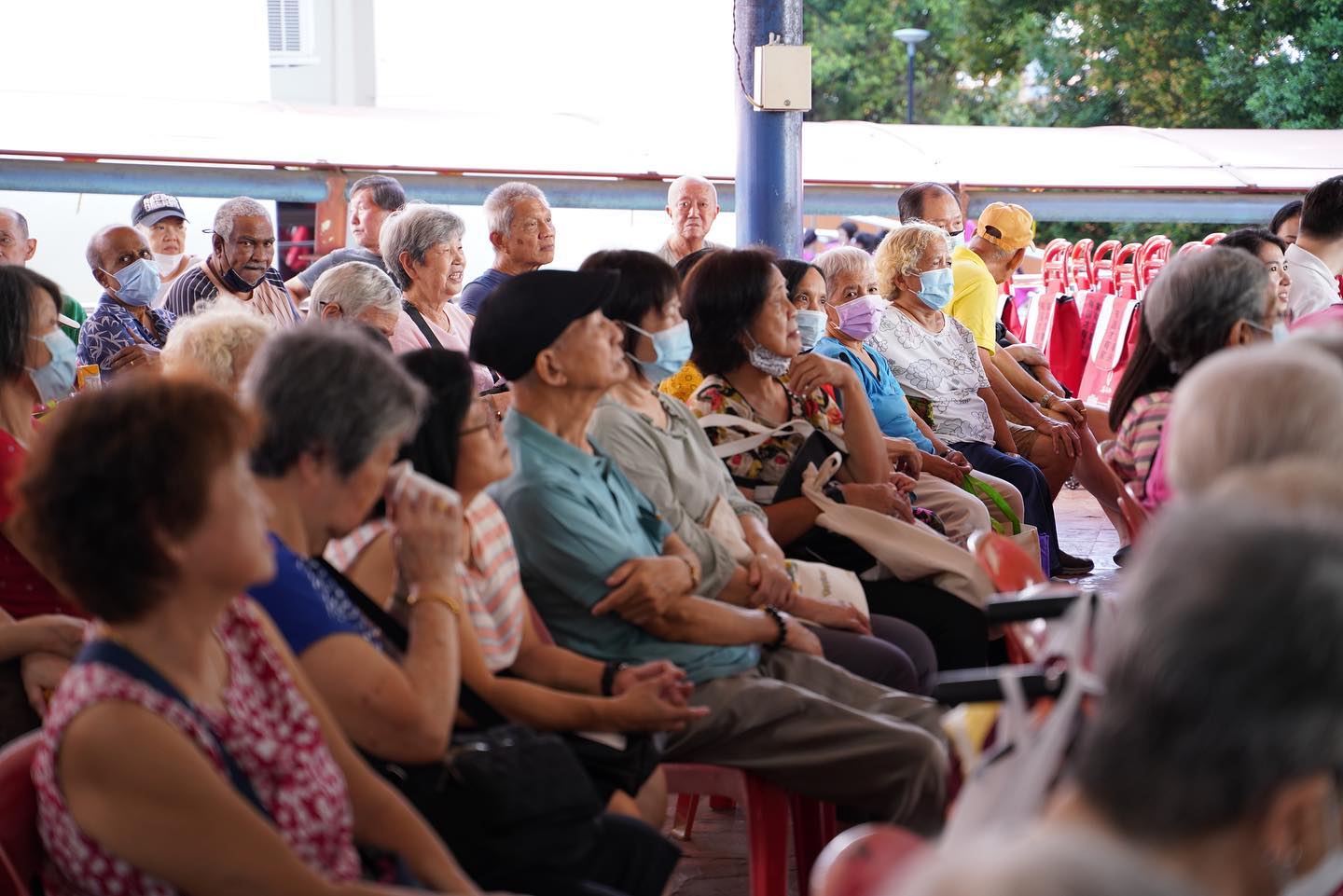 Encouraging Lifelong Learning: FCA Attends Father’s Day Event at Jalan Bukit Merah seniors audience