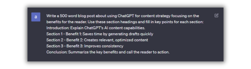 ChatGPT prompts for content strategy