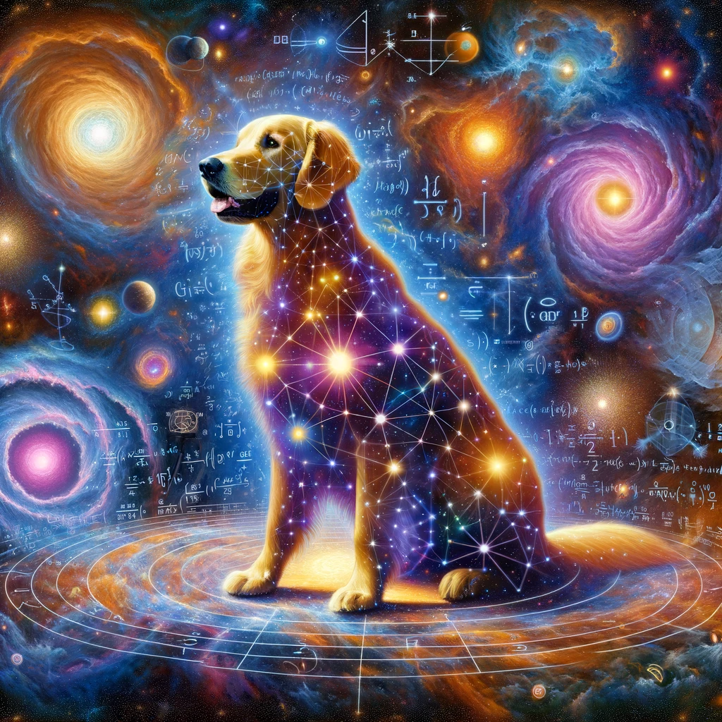 Power of DALL-E 3. Smartest dog in the universe.