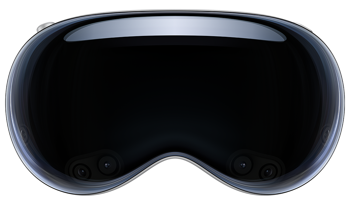 A close-up of the Apple Vision Pro VR headset. Source: Apple